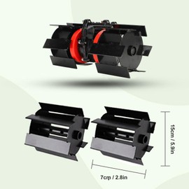Fockety 9 Tooth Weeding Wheel, Mini Alloy Wheels Set for Lawnmower, Universal Compatibility, Easy Installation, Professionally Remove Weeds from Garden (26mm / 1.0in)