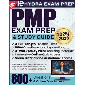 PMP Exam Prep and Study Guide 2025/2026: Updated for PMI’s PMBOK® 7th Edition Exam—Includes 49+ Hours of E-Learning Video, E-Test Simulator, Audiobook, and More
