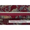 Shiraz Square Cushion Cover - Burgundy Red - Embroidered Damask