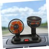 TEHAUX Car Fan Dual Head Portable Cooling Fan for Car