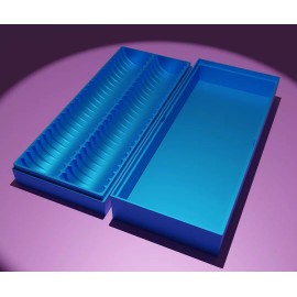 Storage Solutions 3DP Black 50 Count Storage Box 40mm Silver Coins In Direct fit Airtites Snug Fit