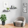 Forbena Black Floating Shelves for Bathroom Wall Set of 2,
