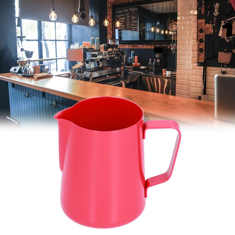 600ml Stainless Steel Frothing Pitcher Milk Coffee Frothing Jug with