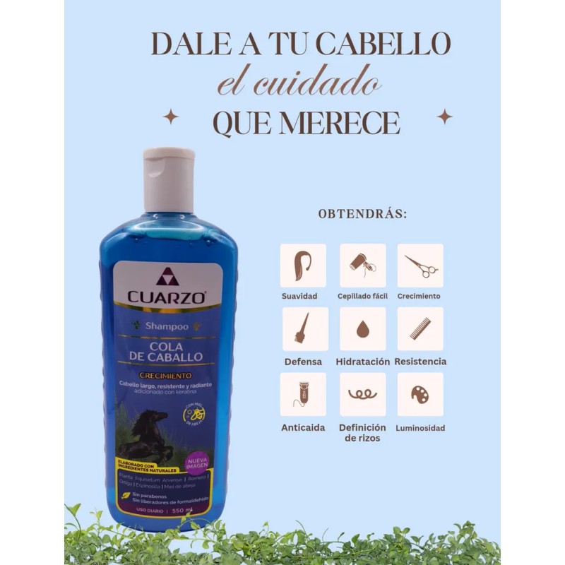 Shampoo Cola De Caballo Y Keratina Crecimiento Capilar