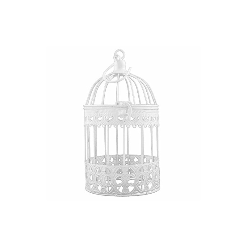Decorative Metal Bird Cage White 26 x 1/2-Inch P 011