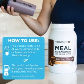 TransformHQ Meal Replacement Shake Powder 28 Servings (Cookies & Cream) - Non-GMO