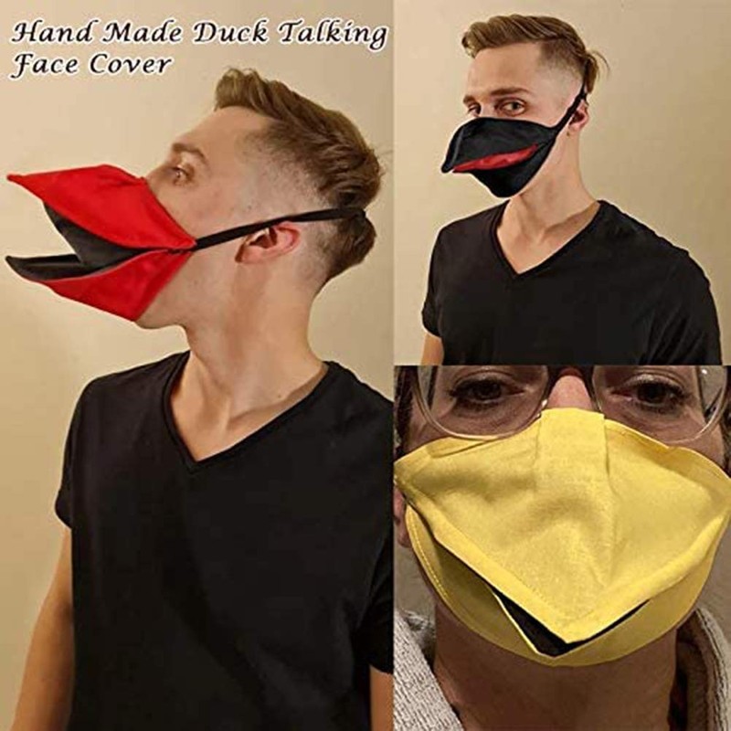 PUZOU Party Animal Face Cover Hand Made Duck Talking Open