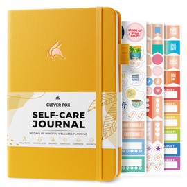 Clever Fox Self-Care Journal – Wellness & Daily Reflection Notebook – Mental Health & Personal Development Journal – Self-Care, Meditation & Mood Journal for Women & Men – A5 Size (Amber Yellow)
