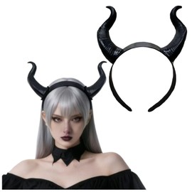 [Cicogna] 悪魔 デビル カチューシャ サキュバス ハロウィン コスプレ ツノ 角 仮装 髪飾り ヘッドドレス ブラッ ク パーティー イベント コスチューム 小物 (タイプB)