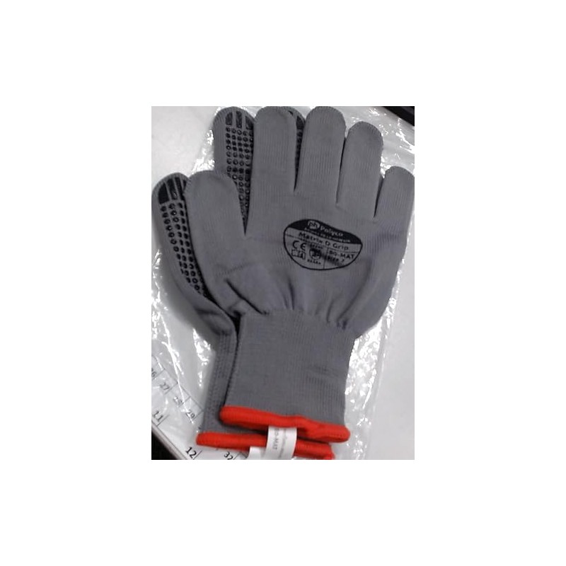 Polyco 801-MAT PVC Dotted Gripper Gloves, Single Pair, Size 7/Small,