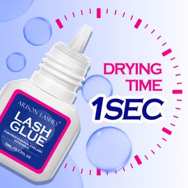 Eyelash Extension Color Glue 1 S Dry Waterproof Strong Bond for Eyelash Extensions Lash Adhesive for Lash Extensions 3-5 Weeks Retention(Purple-5ml)