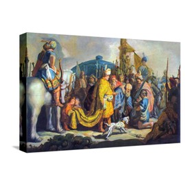 ART.COM Stretched Canvas Print David with Goliath before Saul by Rembrandt van Rijn, 18" x 12"