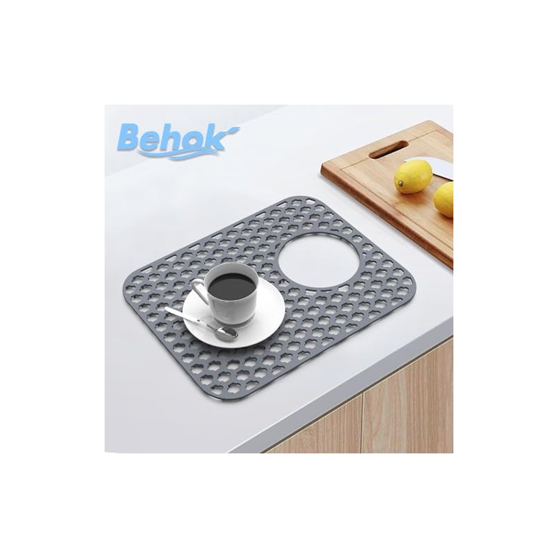 2 Pack Silicone Sink Protector for Kitchen Sink Bathroom, 13.58"