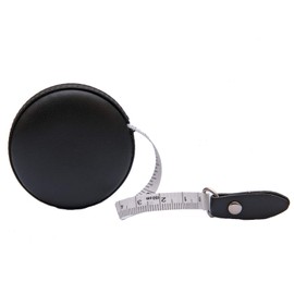 Tape Measure Body Leather Retractable Small Sewing Tape Measure for Tailors and Designers 1 Piece 60 Inch / 1.5 Metre Wide (Black)