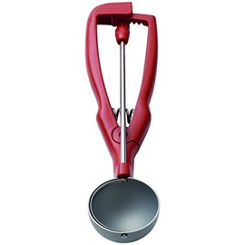 STÖCKEL 040360 Eisportionierer 1/060L - Durchmesser 40 mm - aus Edelstahl mit Kunststoffgriff - Rot