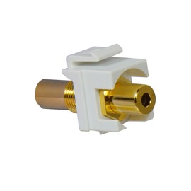 Legrand - On-Q WP1215WH Stereo Coupler Insert, 3.5 mm, White