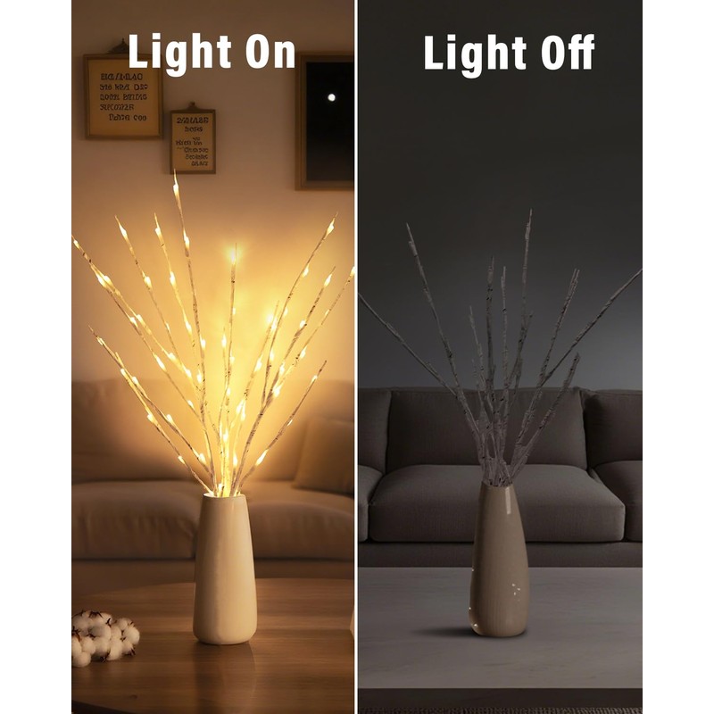 Kinamy LED Tree, Set of 3 Light Trees, 60 LEDs,