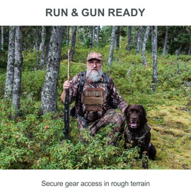 New View Turkey Chest Pack Run and Gun – Lightweight Adjustable Hunting Vest with Zone Storage, Multiple Turkey Call Pockets, Comfortable Gear for Turkey Hunters