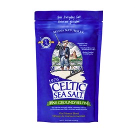Fine Ground Celtic Sea Salt – 16 Ounce (Pack of 1) Resealable Bag of Nutritious, Classic Sea Salt, Great for Cooking, Baking, Pickling, Finishing and More, Pantry-Friendly, Gluten-Free