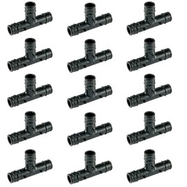 TMKOOL 15 Pack Poly Cold Expansion PEX A Fitting 3/4 inch TEE Elbow for Pex A Pipe in Plumbing Corrosion Resistant ASTM F1960 (15pcs 3/4" Tee)