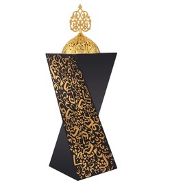 TERSCHELLING Frankincense Resin Incense Burner/Censer, Bakhoor Burner, Charcoal Incense Burner - for Yoga, Spa Aromatherapy，Office & Home Decor(Black)