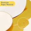 30 PCS Paper Placemats Gold Round Place mat Disposable Placemats