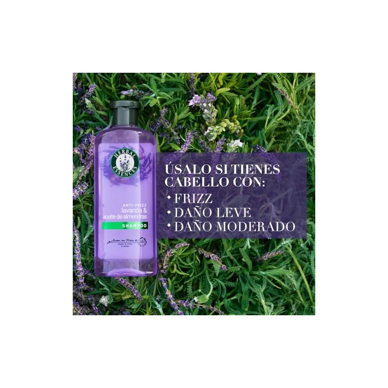 Herbal Essences Shampoo Antifrizz Lavanda & Aceite de Almendras 400