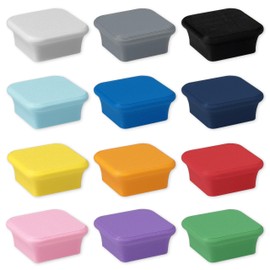 Glassboard Studio MiniBar Magnet - Strong Neodymium Rare Earth Magnets for Fridge, Whiteboard, Locker & Magnetic Glassboards - Crafting & Office Use - Strong Fridge Magnets (Multicolor, Bar, 12)