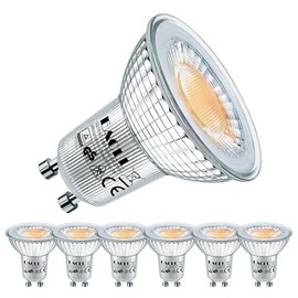 EACLL EACLL GU10 LED Warmweiss 6 Watt Ersetzt 75W Halogen Leuchtmittel, 6er-Pack, 660 Lumen 2700 Kelvin Birnen, AC 230V Flimmerfrei Strahler, Abstrahlwinkel 38 Grad Spot, Nicht Dimmbar Reflektor Lampen