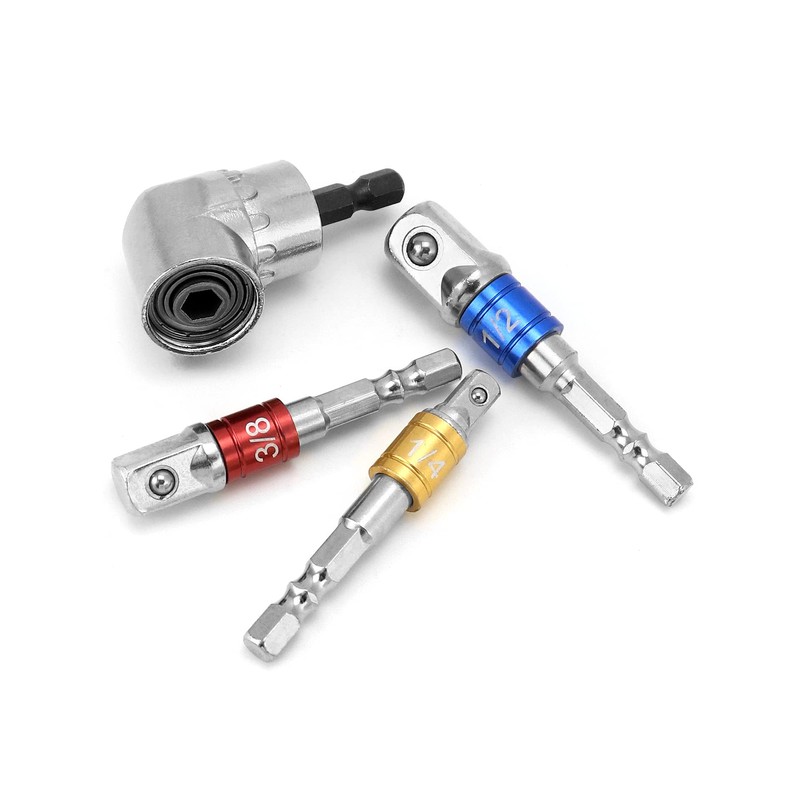 QWORK® 105° Angle Wrench Attachment Adapter, Angle Attachment for Cordless