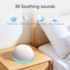 Mini Portable Sound White Noise Machine Baby Shushing Sleep Soother Battery Noise Machine 12 Night Lights 30 Sleeping Sounds for Baby Kids Adults Dogs