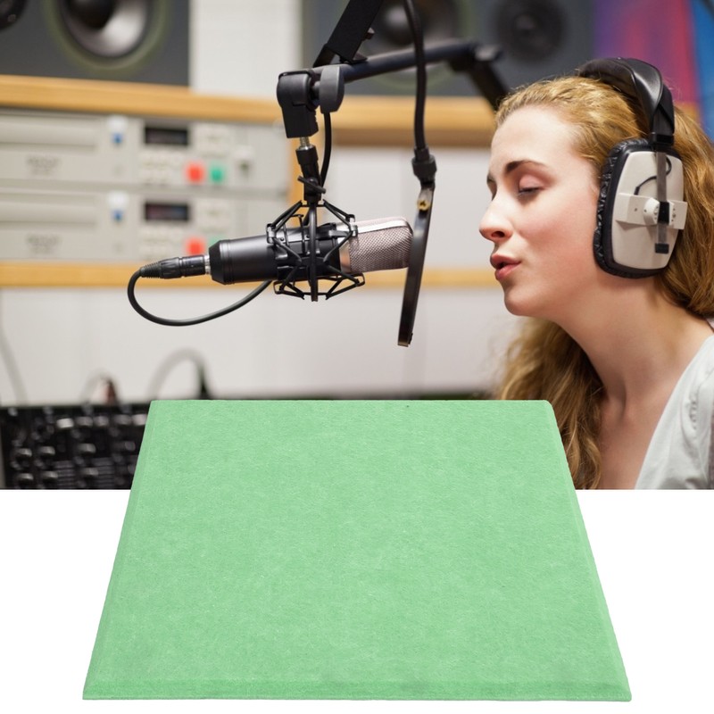 6Pcs Acoustic Absorption Panel Thickened Reduce Reverb SoundProof Padding Absorber(Green