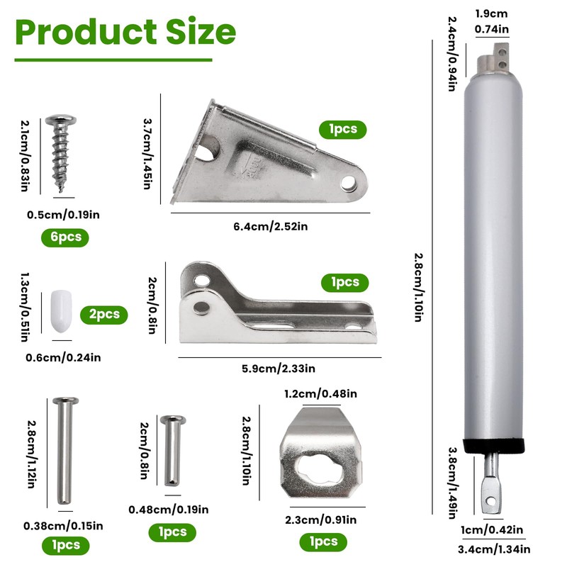 Heavy-Duty Pneumatic Storm Door Closer, Screen Door Closer, Pneumatic Door