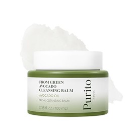 PURITO From Green - Bálsamo limpiador de aguacate 3.4 fl oz / 3.38 onzas líquidas, humedad derretida con aceite de aguacate, vegano, libre de crueldad, adecuado para piel seca, cuidado de la piel coreano