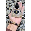 Crystal Orgone Pyramid with Moon Phases Design, Clear Resin with