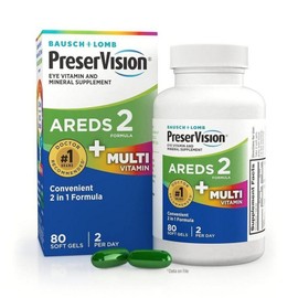 PreserVision Bausch & Lomb Preservision Ares 2+Multivitamin Softgel 80 Tablets 136359, 80 Count (Pack of 1), 1ea / PreserVision 바슈롬 프리저비전 아레즈2+멀티비타민 소프트젤 80정 136359, 80 Count (Pack of 1), 1개