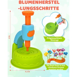 Glowsprout DIY Flower Craft Set for Children from 3 to 12 Years - Accessories Beautiful Fabric Flower Bouquets Craft & with Flower Press (Green)