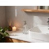 Fonveth Clear Glass Soap Dispenser with Brushed Nickel Pump, 10