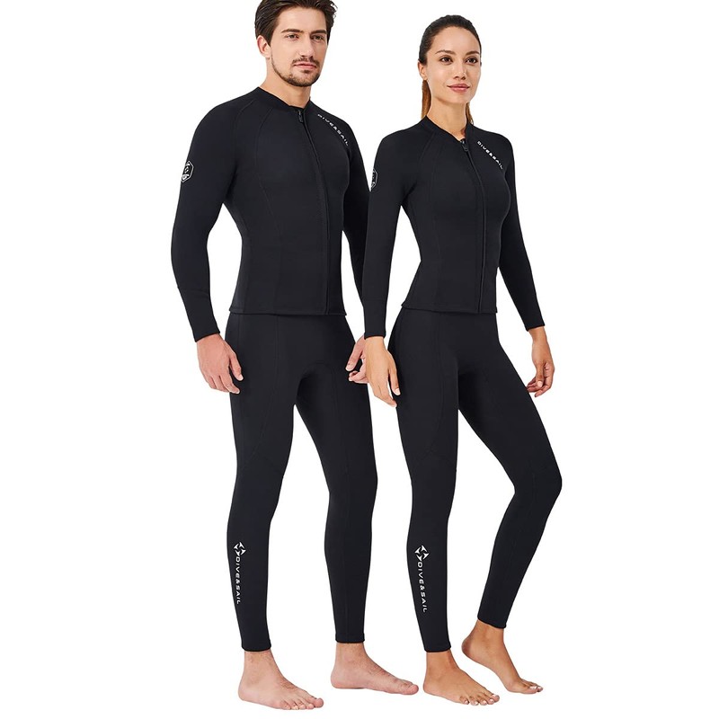 D244002M-BK-M Men's Wetsuit Long Pants, 0.08 inch (2 mm), Neoprene