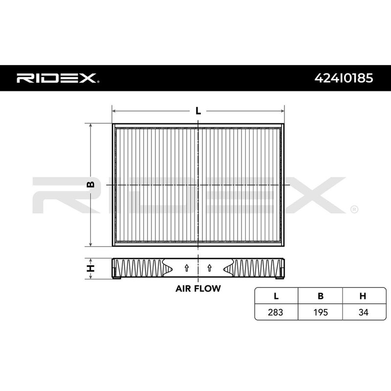 RIDEX Cabin Air Filter Activated Carbon, suspended filter (HEPA) 424I0185