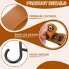 uxcell 5pcs PU Leather Hooks, S-Shape Hooks for Outdoor Camping