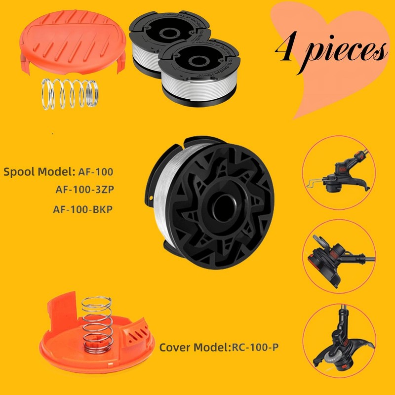 Replacement thread spool for grass trimmer, grass trimmer thread spools