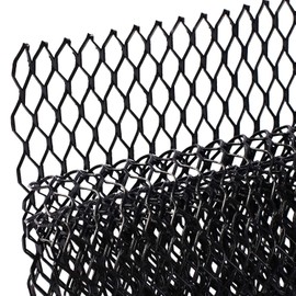 AggAuto Universal 40"x13" Car Grill Mesh - Aluminum Alloy Automotive Grille Insert Bumper Hexagon Hole 11x25mm, One of the Most Multifunctional Shape Grids Black