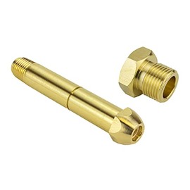 SÜA - Nut and Nipple replacement for Nitrogen and Inert Gases Regulators CGA-580 - Nipple length: 3-1/2'' - Regulator side thread: 1/4'' NPT - 3000 PSI