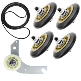 Casmer Dryer Repair Kit Compatible With electrolux Dryers Includes 137315300 Dryer Belt(1pc), 134715900 Drum Support Wheel(4pcs) and 134793500 Idler Pulley(1pc), Figure 7 Shows More Compatible Models