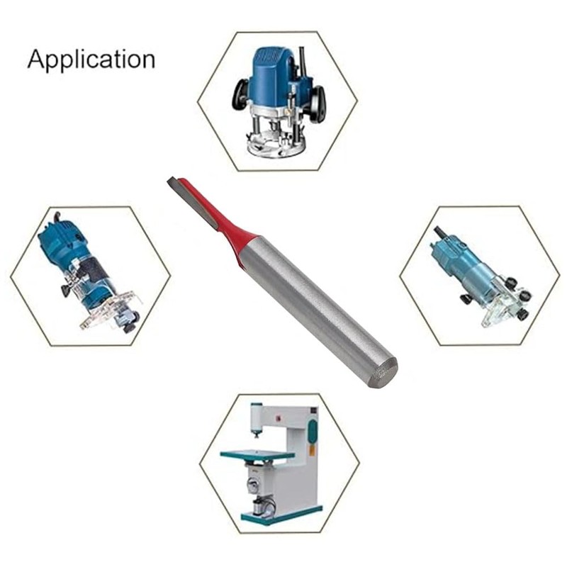Router Bit 1/4" Shank 1/8" Cutting Dia Single Straight Flute