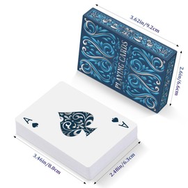 Playing Cards, Deck of Cards 2 Pack, Standard Playing Cards for Adult, Premium Poker Card Set, Deck of Playing Card for Blackjack, Euchre, Canasta, Family Game Night, Party Table Games (Navy Blue)