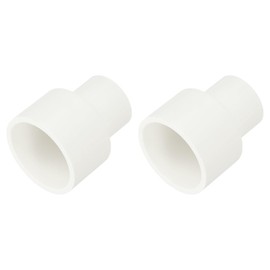 sourcing map 2 Pcs UPVC Reducer Pipe Fitting, 1" x1/2" PVC Straight Pipe Coupling Adapter Connector for Home Sewer Plumbing Water Line, White