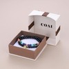 coai 7 Chakra Balancing Obsidian Stone Chakra Bracelet for Women