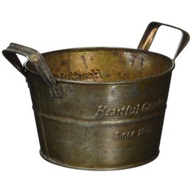 K-I GREENHOUSE Antique Tin Pot 2370-C